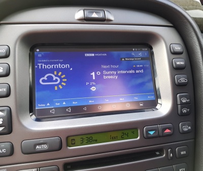 BBC Weather on a Jaguar Touchscreen!