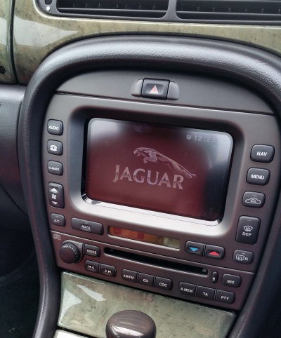 After - the Jaguar touchscreen. I didn't actually fit the climate control panel (that was just for testing). I then went straight on to fitting the touchscreen and navigation unit.