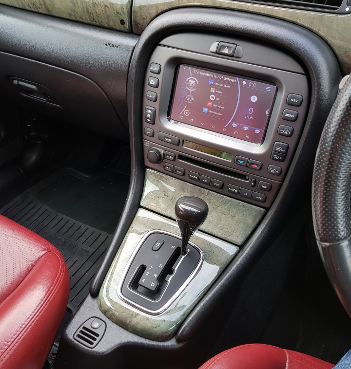 2018, and the 'JagDroid' has replaced the standard Jaguar touchscreen.